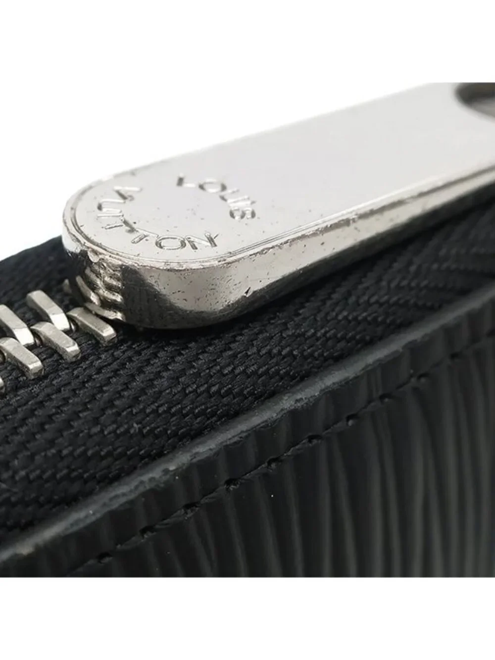Louis Vuitton Wallet Zippy Epi Leather Noir Silver Black Round Zip Around Coin